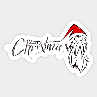 Face Santa Claus Christmas Sticker